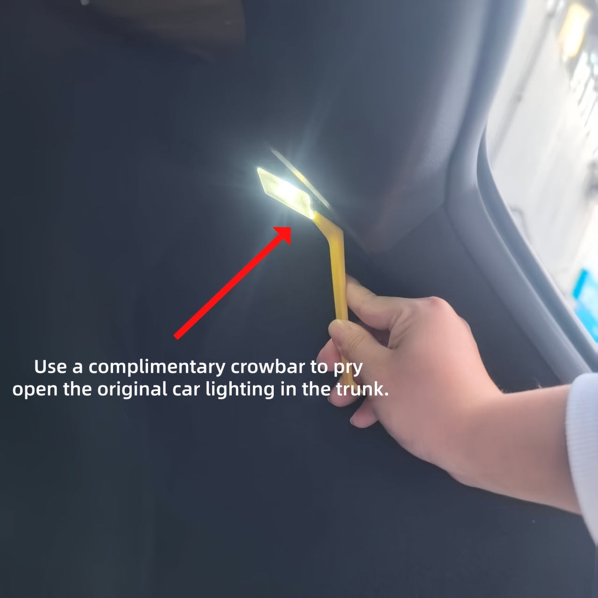 LED Trunk Light Strip for Cars – 400cm/157in Flexible High-Brightness White & Blue Atmosphere Light for All Car Trunks, No Battery Required