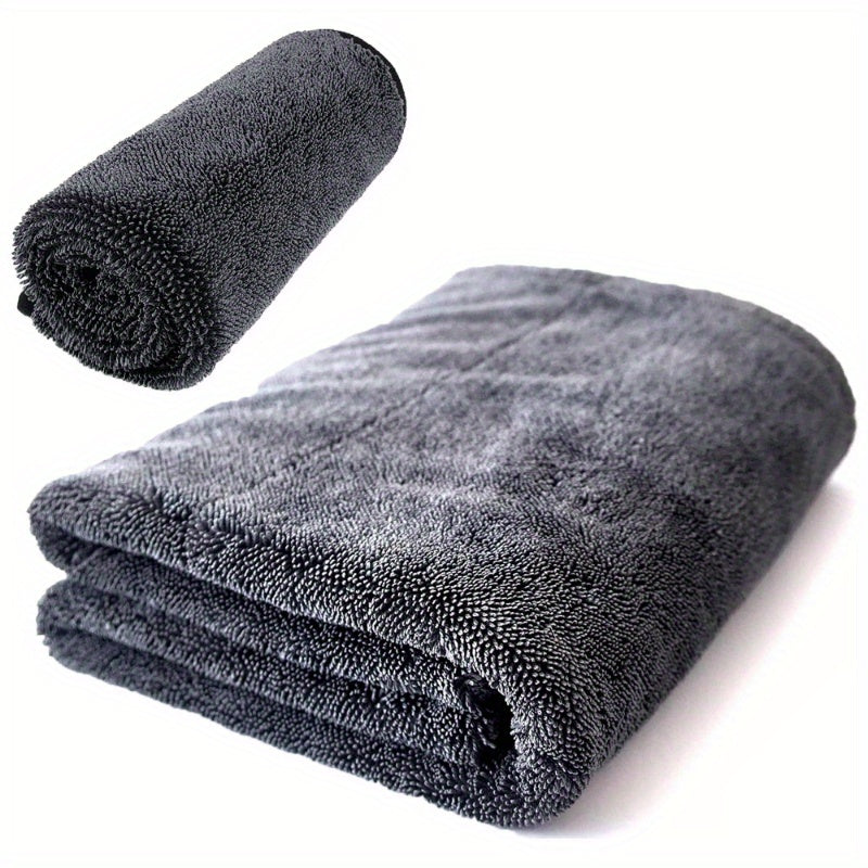 XL Twisted-Loop Microfiber Car Drying Towel 24"x35" – Super Thick, Ultra Absorbent, Lint-Free & Streak-Free Auto Detailing Cloth