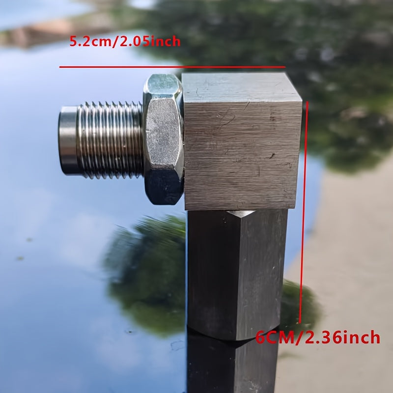 O2 Oxygen Sensor Spacer Adapter M18x1.5 Stainless Steel, 90° & 135° Angled Connector, Universal 3-Way Expansion, Catalytic Converter CEL Fix for Closed-Loop Systems