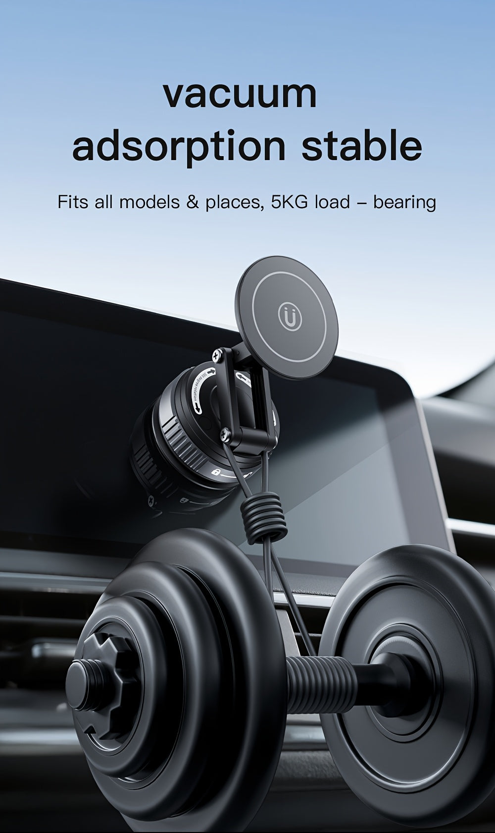 Magnetic Car Phone Mount 360° Rotation – Foldable Universal Holder for iPhone 16 15 14 12 & All Smartphones, Portrait & Landscape