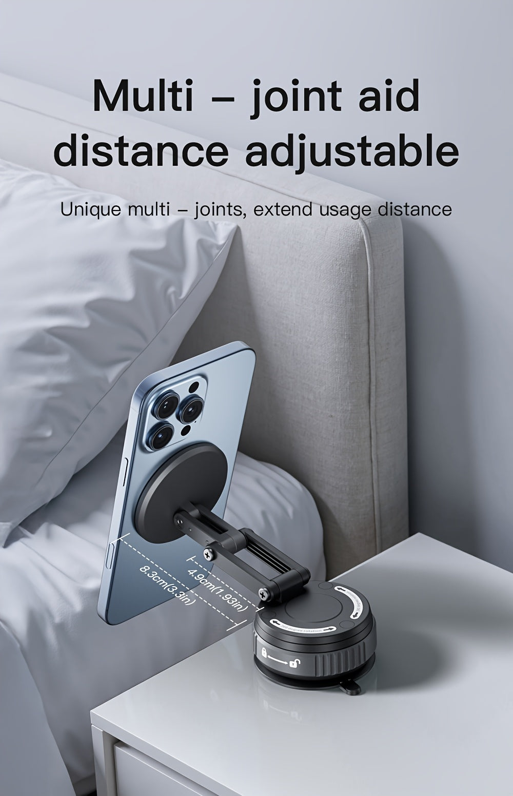 Magnetic Car Phone Mount 360° Rotation – Foldable Universal Holder for iPhone 16 15 14 12 & All Smartphones, Portrait & Landscape