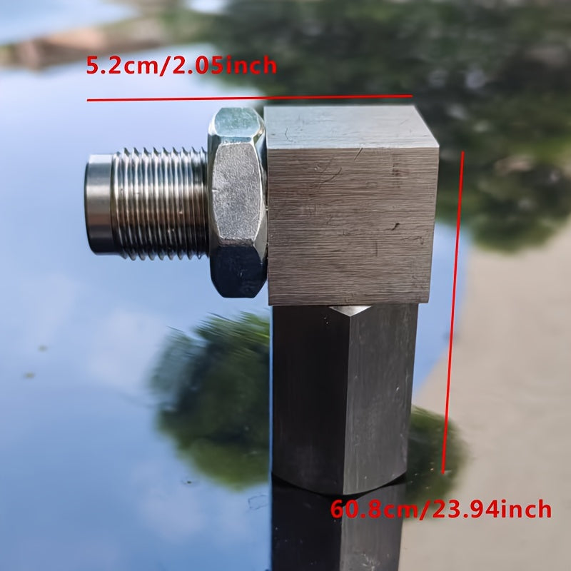 O2 Oxygen Sensor Spacer Adapter M18x1.5 Stainless Steel, 90° & 135° Angled Connector, Universal 3-Way Expansion, Catalytic Converter CEL Fix for Closed-Loop Systems