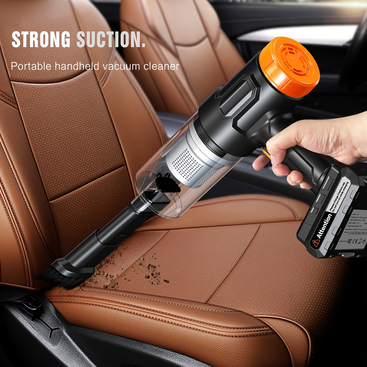 Cordless Car Vacuum Cleaner, 5KPa Handheld Wireless Dust Collector, USB Rechargeable 2000mAh, One-Click Dust Cup, for Car RV Kitchen Floor Home, Multi-Color