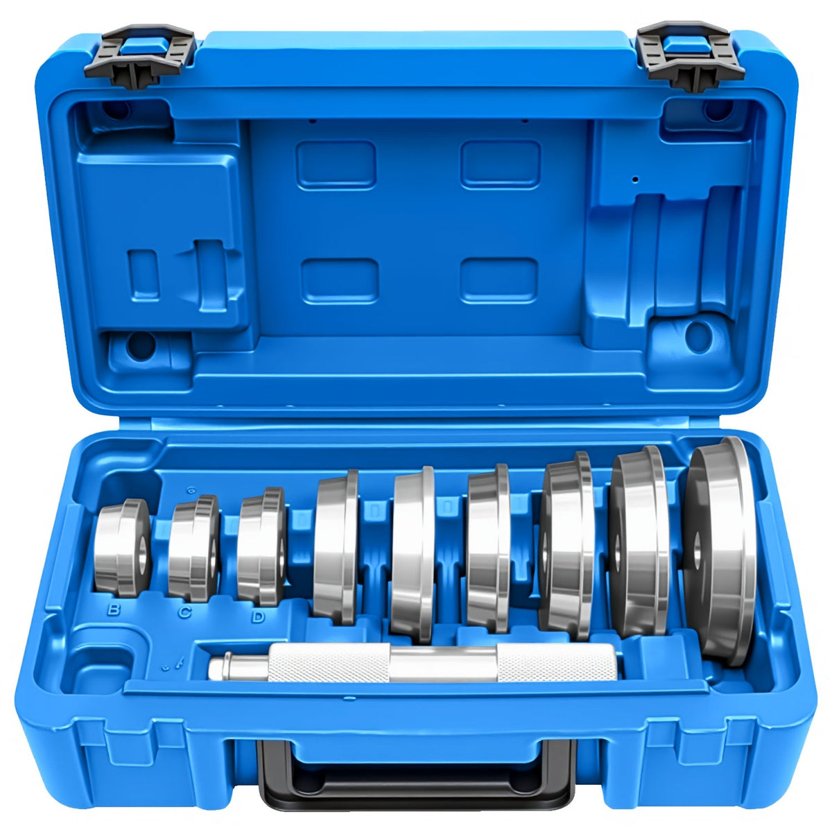 Bearing Race & Seal Driver Kit 10pcs – Bearing Press Installation Set with 9 Double-Sided Adapters, Bushing Driver Tool for Most Vehicles