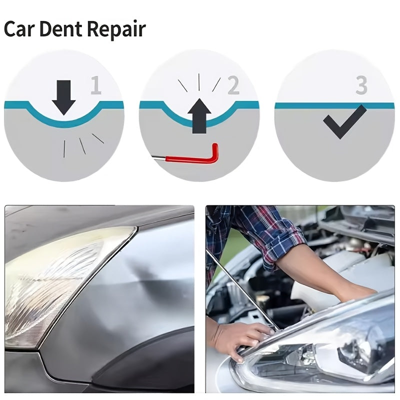 Car Trim Removal Tool Kit 25Pcs, Air Wedge Pump Long Reach Grabber Pry Tools, for Door Panel Molding Clip Fastener Removal, with Carrying Bag