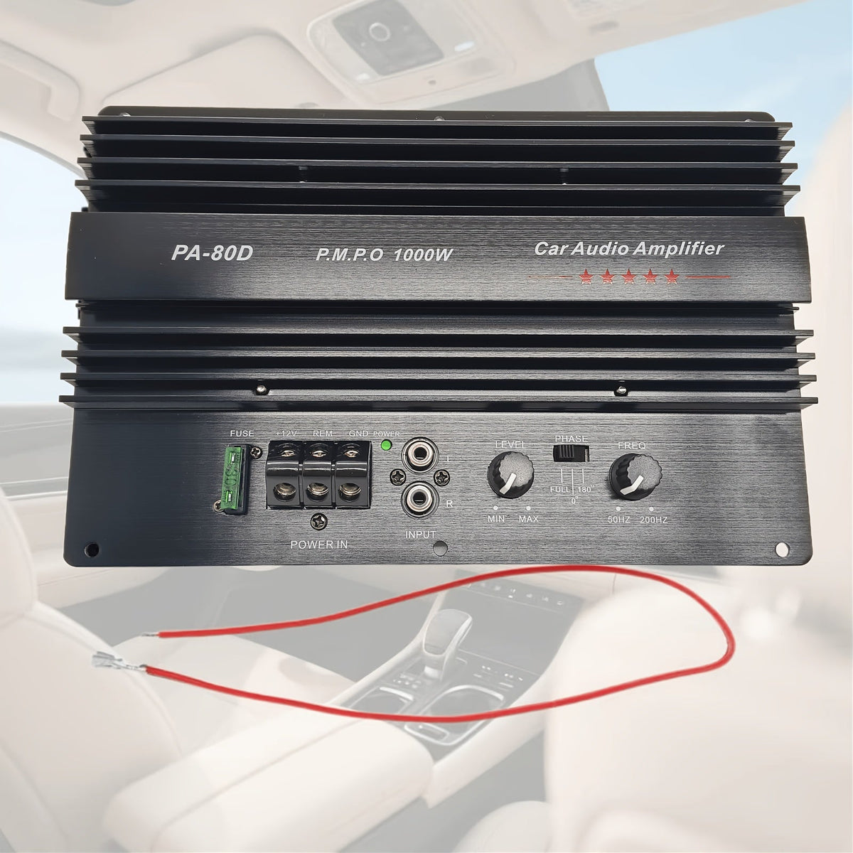 Car Subwoofer Amplifier Board 1000W Peak 600W RMS – PA-80D | 12V Mono Bass Amp for 8" 10" 12" Speakers | 0.01% THD