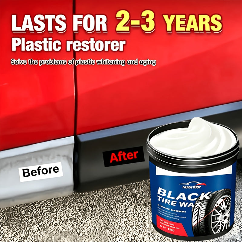 Rubber & Plastic Renewal Paste Multi-Purpose Repair Restorer for Car Tires Wheel Hubs Auto Interior – Anti-Crack Anti-Aging Tire Shine Gel