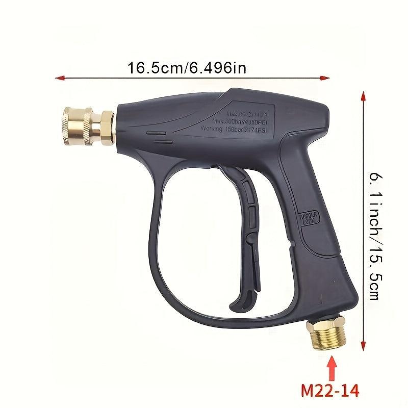 Pressure Washer Gun Kit with 5 Color-Coded Nozzles – M22-14 & 1/4" Quick Connect, Storage Base for Car Wash & Power Washer