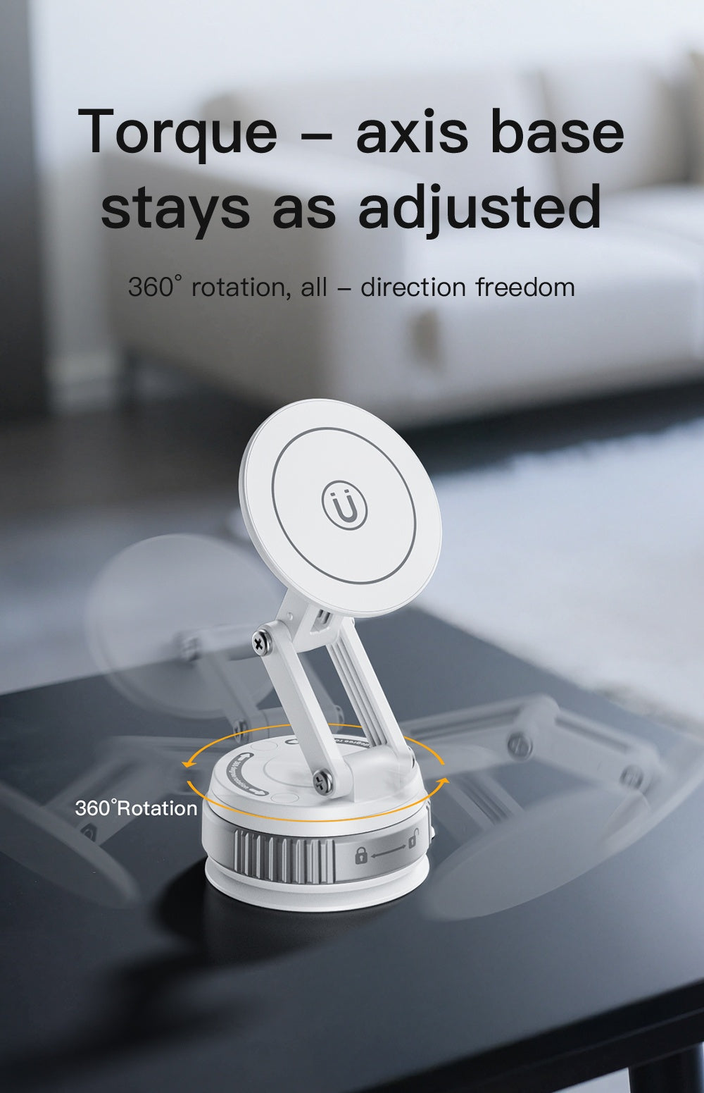 Magnetic Car Phone Mount 360° Rotation – Foldable Universal Holder for iPhone 16 15 14 12 & All Smartphones, Portrait & Landscape