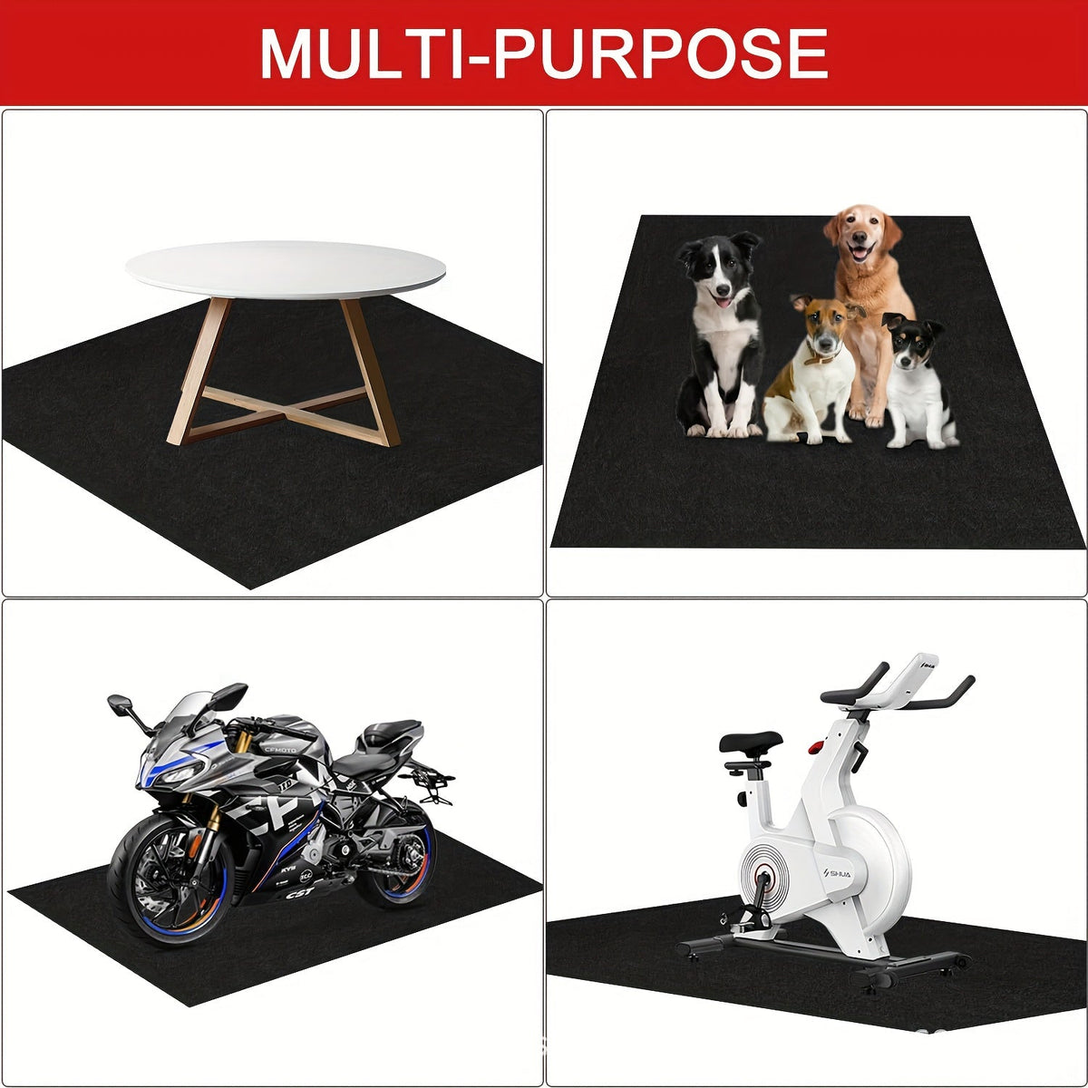 Oil-Absorbing Garage Floor Mat Heavy Duty, Non-Slip Waterproof Washable, 39"x47" or 39"x71", Felt + Rubber Backing for Workshop Parking Driveway — Cars Trucks SUVs Motorcycles