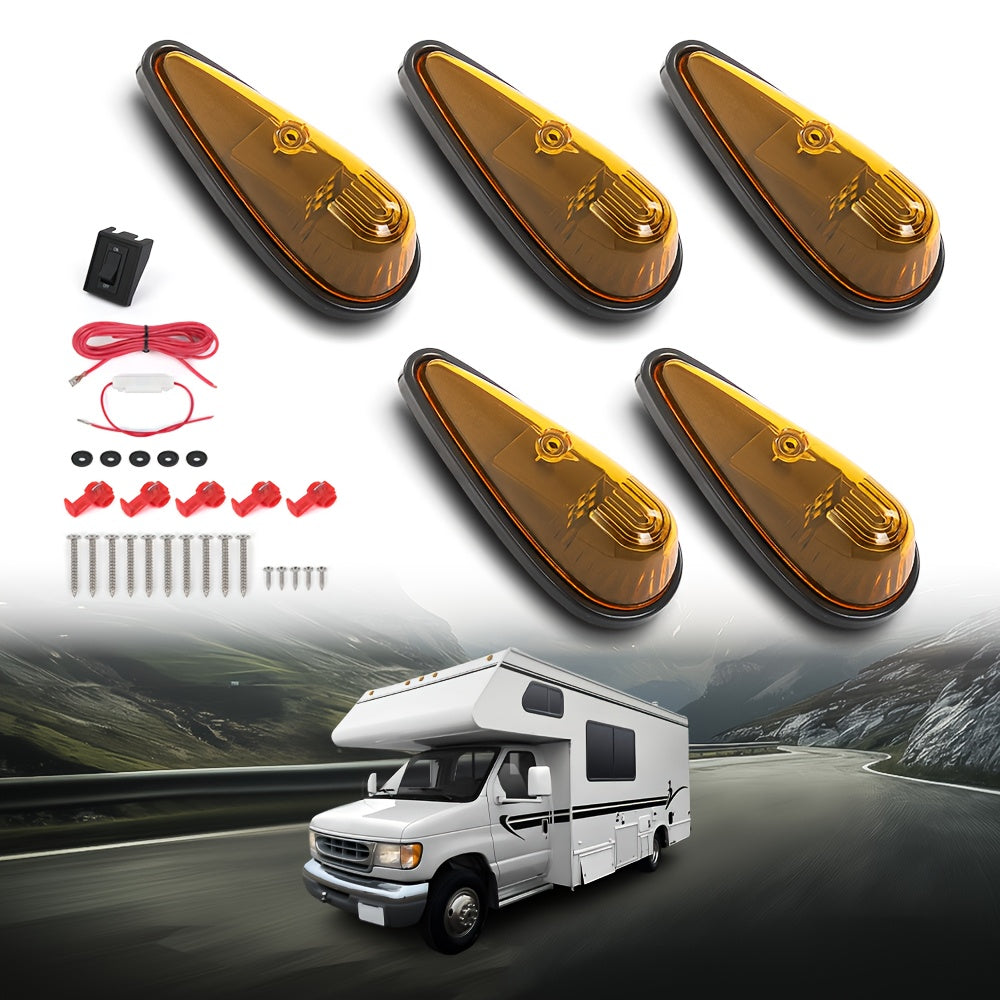 LED Magnetic Trailer Towing Light Kit – 2/5 LED Wire Lights for Trucks, RVs, Trailers, Semi Trucks 12V-24V