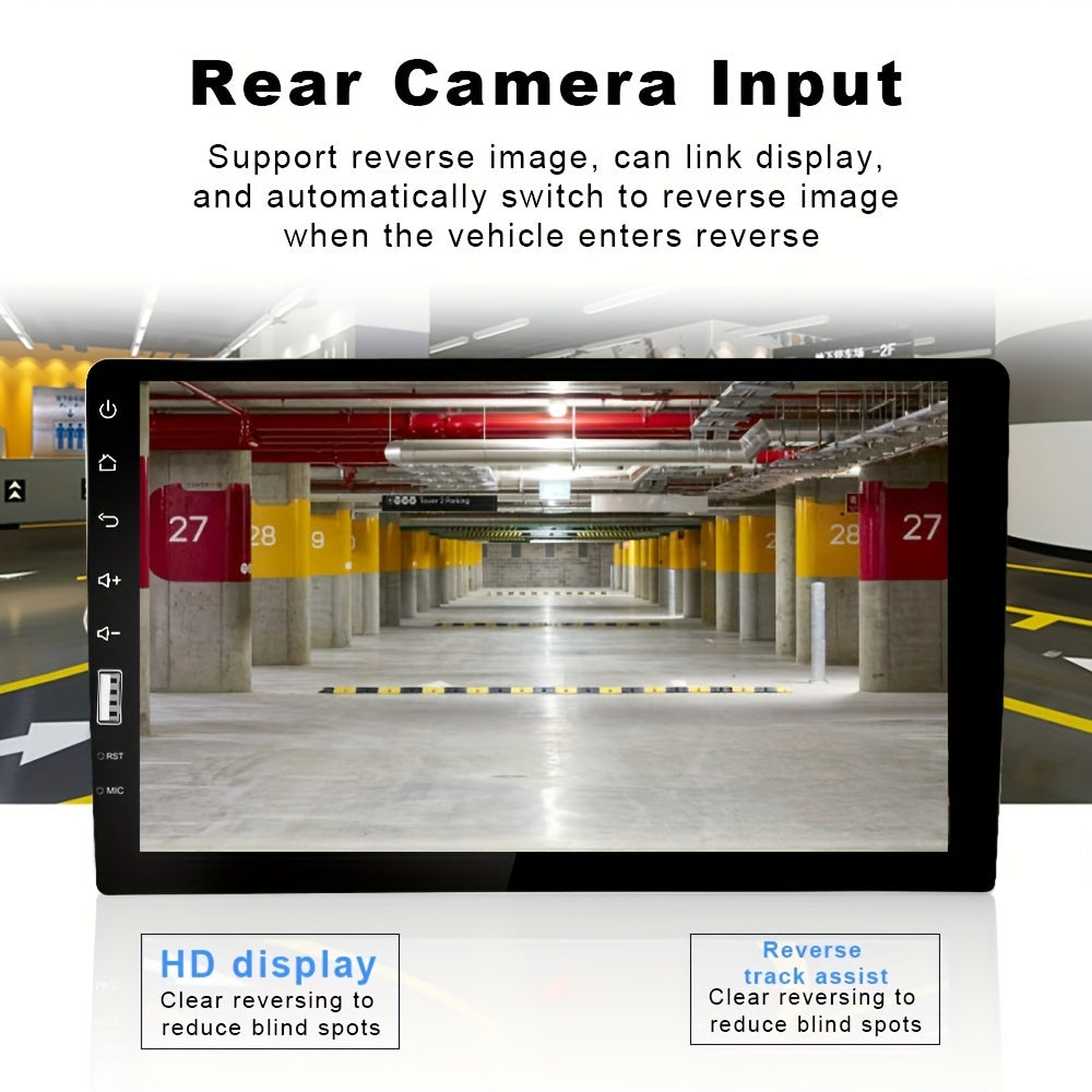 Hikity 1 DIN Car Stereo 9-Inch HD Touch Screen, MP5 Player, USB TF Card, Universal Autoradio Multimedia — Optional Rear View Camera