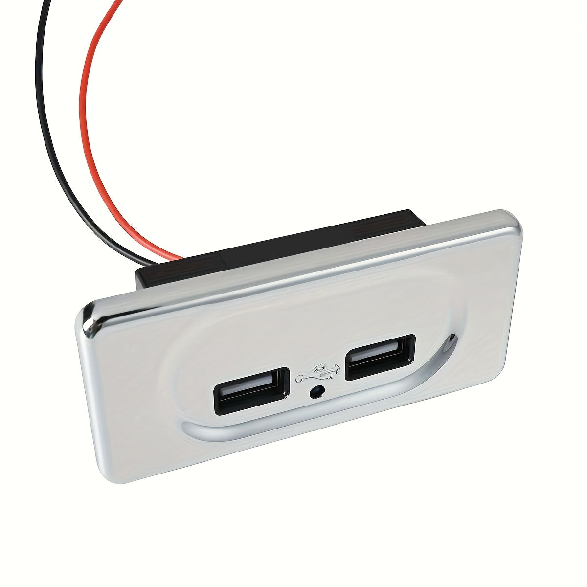 Dual USB Fast Charging Socket Panel 12V/24V – 5V 3.1A Power Outlet for Motorcycle, Car & RV | Flush Mount USB Charger | Black, Chrome, Beige