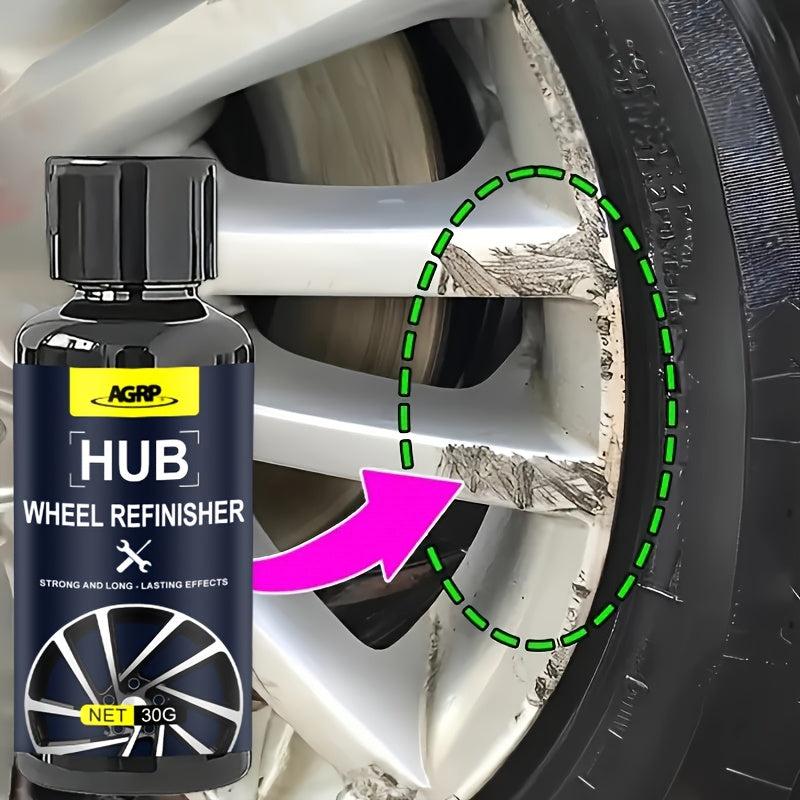 Car Wheel Scratch Repair Kit – Rim Refinishing Polish for Aluminum & Steel Wheels | Metal Shine Restorer with Protective Layer