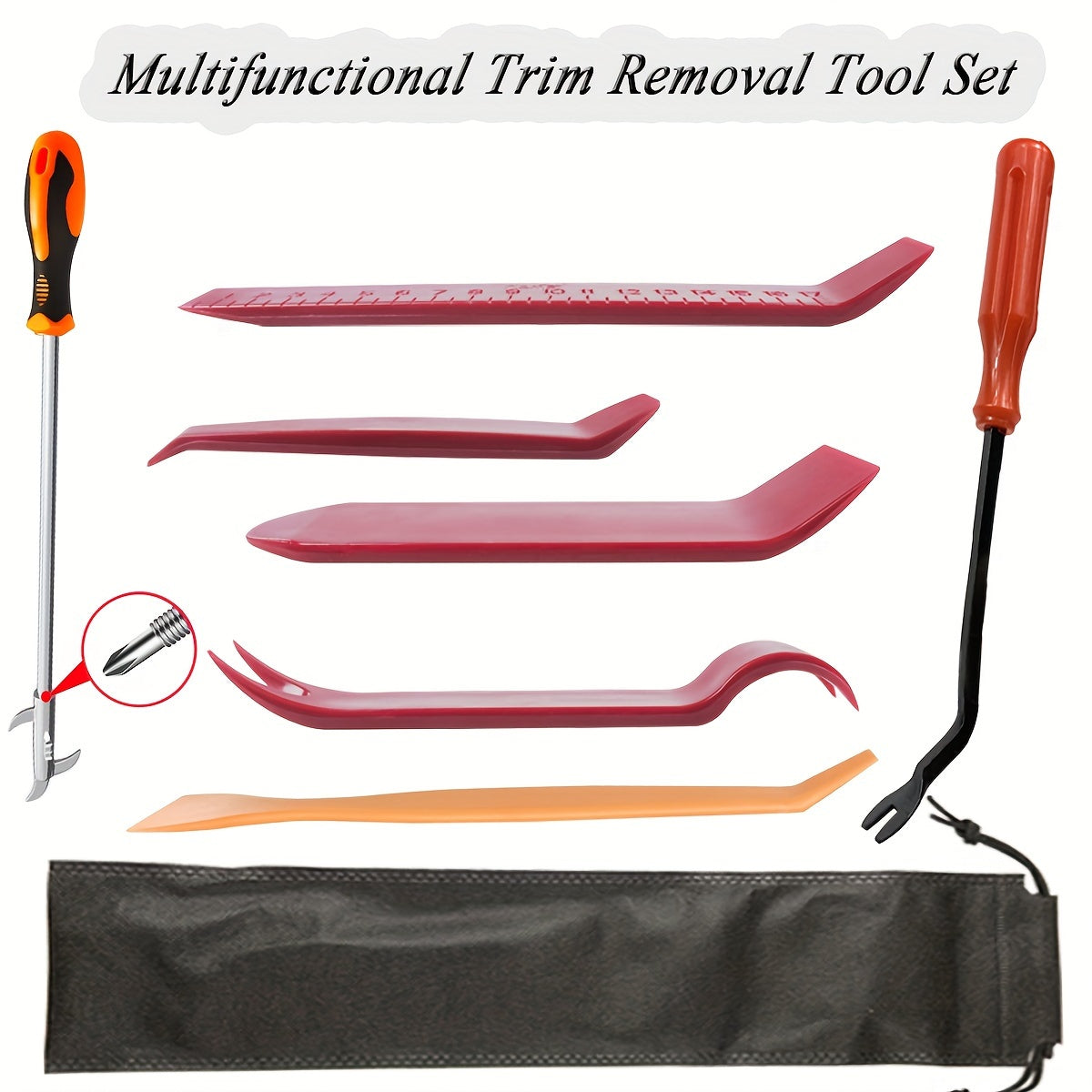 Car Lockout Kit Door Opener Tool Set T002, Portable Emergency Car Unlocking Kit with Carrying Bag for Auto Locksmith & Roadside Use — Standard & Blue