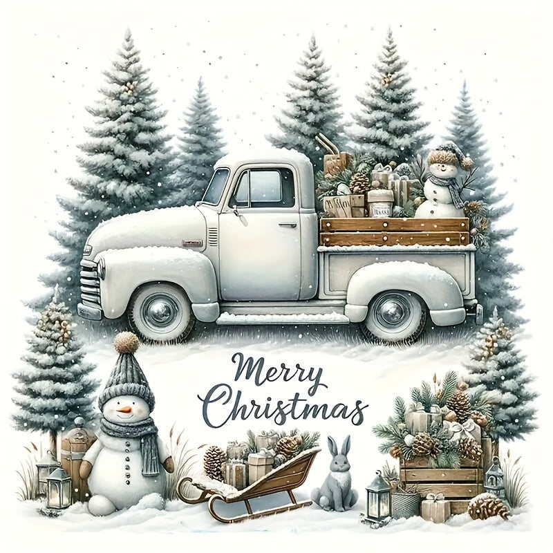 Christmas Vinyl Stickers 2 Pack Merry Christmas Decals for Laptop Bottle Truck Phone Motorcycle Window Wall Cup – Holiday Sticker Set