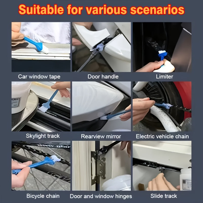 Multi-Purpose Grease with Brush 3.38 oz Garage Door Hinge Lubricant for Car Automobile Ship Industrial Metal Parts Bearing Chain