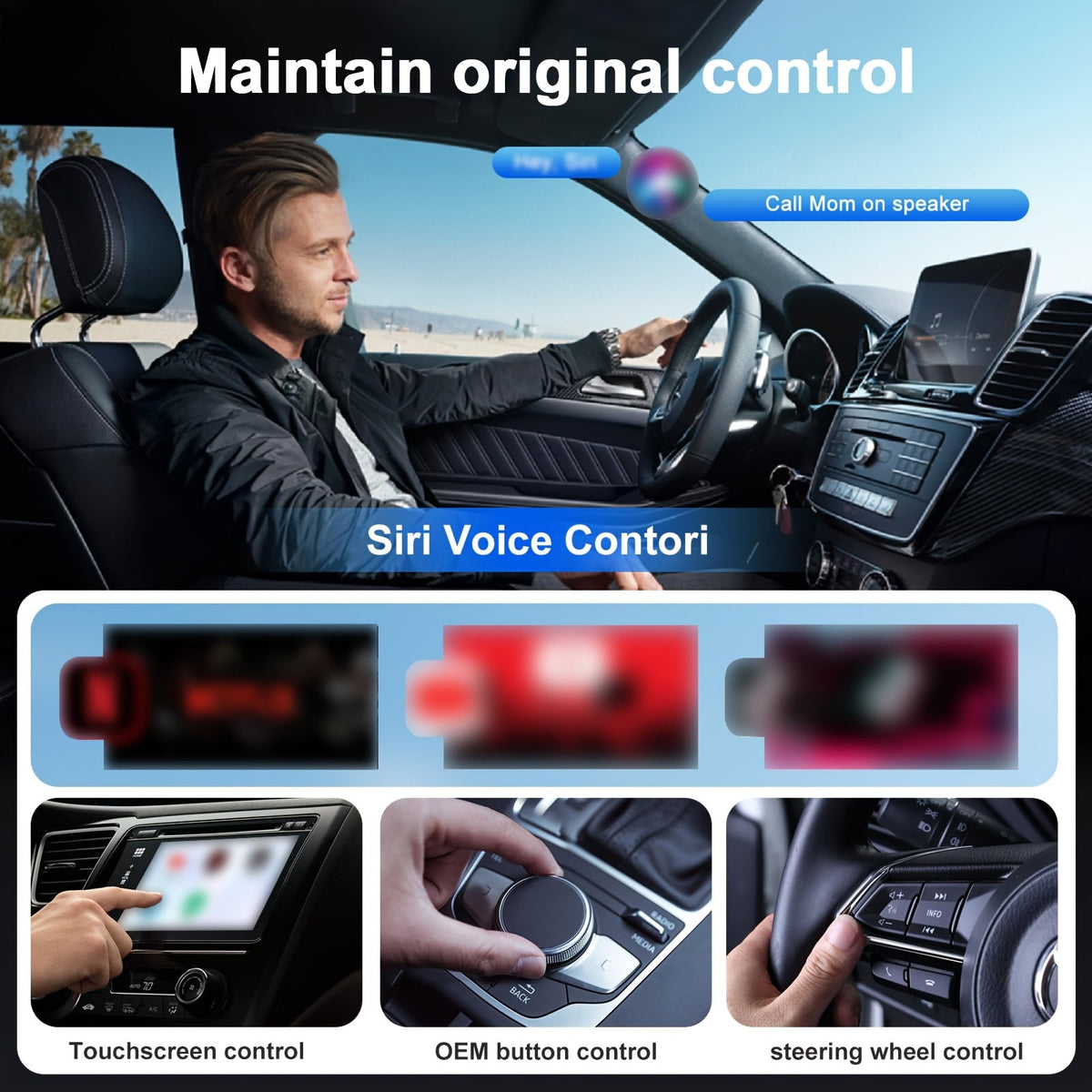 Wireless CarPlay Adapter Dual-Band 2.4G+5GHz – Netflix & YouTube Streaming | OEM Wired to Wireless | 2016+ Cars & iOS 10+