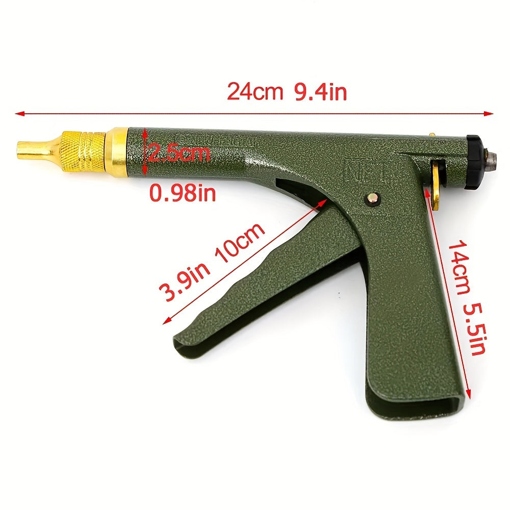 Tubeless Tire Repair Gun Kit | Mushroom Plug & Probe Nozzle Spring-Loaded Tire Plugger for Cars Trucks Trailers No Dismounting