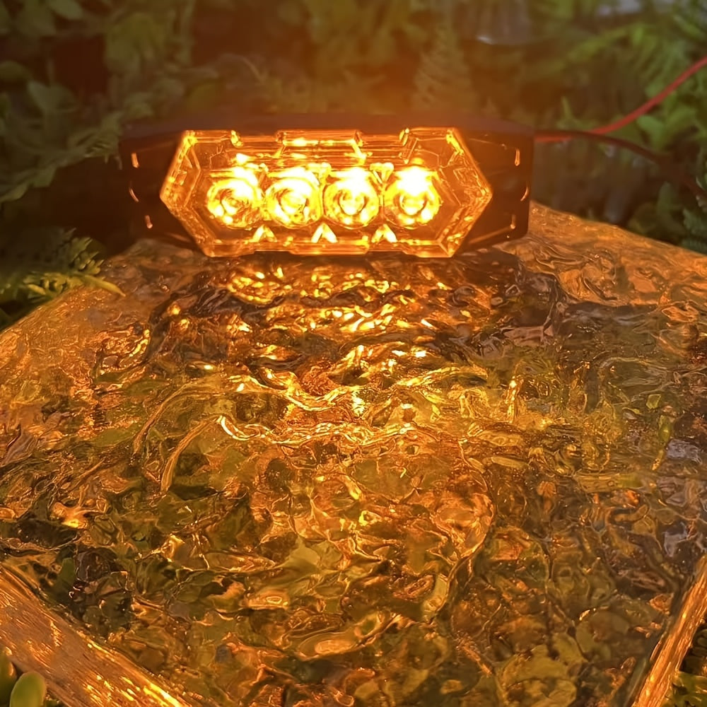 LED Off-Road Work Light 12-Pack, 12V-24V Universal Heavy-Duty LED Pods for ATV UTV Boat Bike, Amber White Red, Waterproof Auxiliary Driving Lights for Off-Road Vehicles