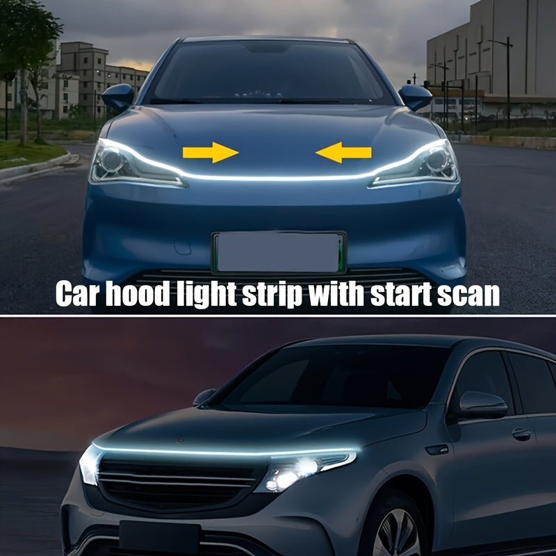70 Inch Engine Bay LED Through Light 2000-3000 Lumens White Auto Welcome Mode Steering Effect 12V Hardwire for Car SUV Universal Fit