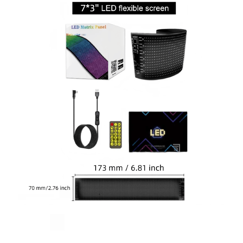 Programmable LED Car Sign Flexible Matrix Panel | App & Remote Control USB Powered Devil Eye Lights for Car Window Decoration