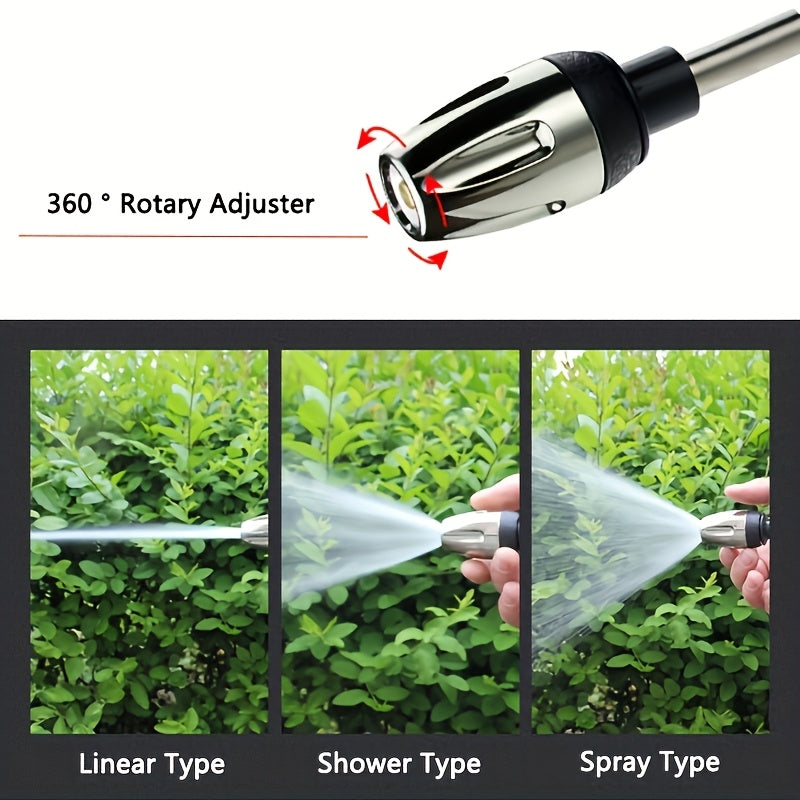High Pressure Car Wash Gun with Adjustable Nozzle, Heavy-Duty Plastic Spray Gun for Car & Motorcycle Washing, Compatible with Standard Garden Hoses