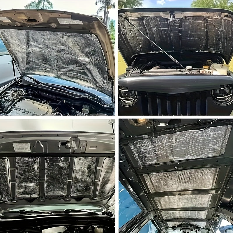 Sound Deadener Car Heat Shield Mat – Self-Adhesive Reflective Aluminum Foil Insulation, Noise & Vibration Reduction for Floor, Cab & Trunk (22 or 26 Sq Ft)