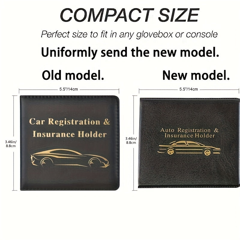 Car Document Holder – Multi-Slot Insurance Card, Registration & Driver License Organizer for Car Truck Motorcycle Trailer | Black Gold Design, 1pc & 2-Pack