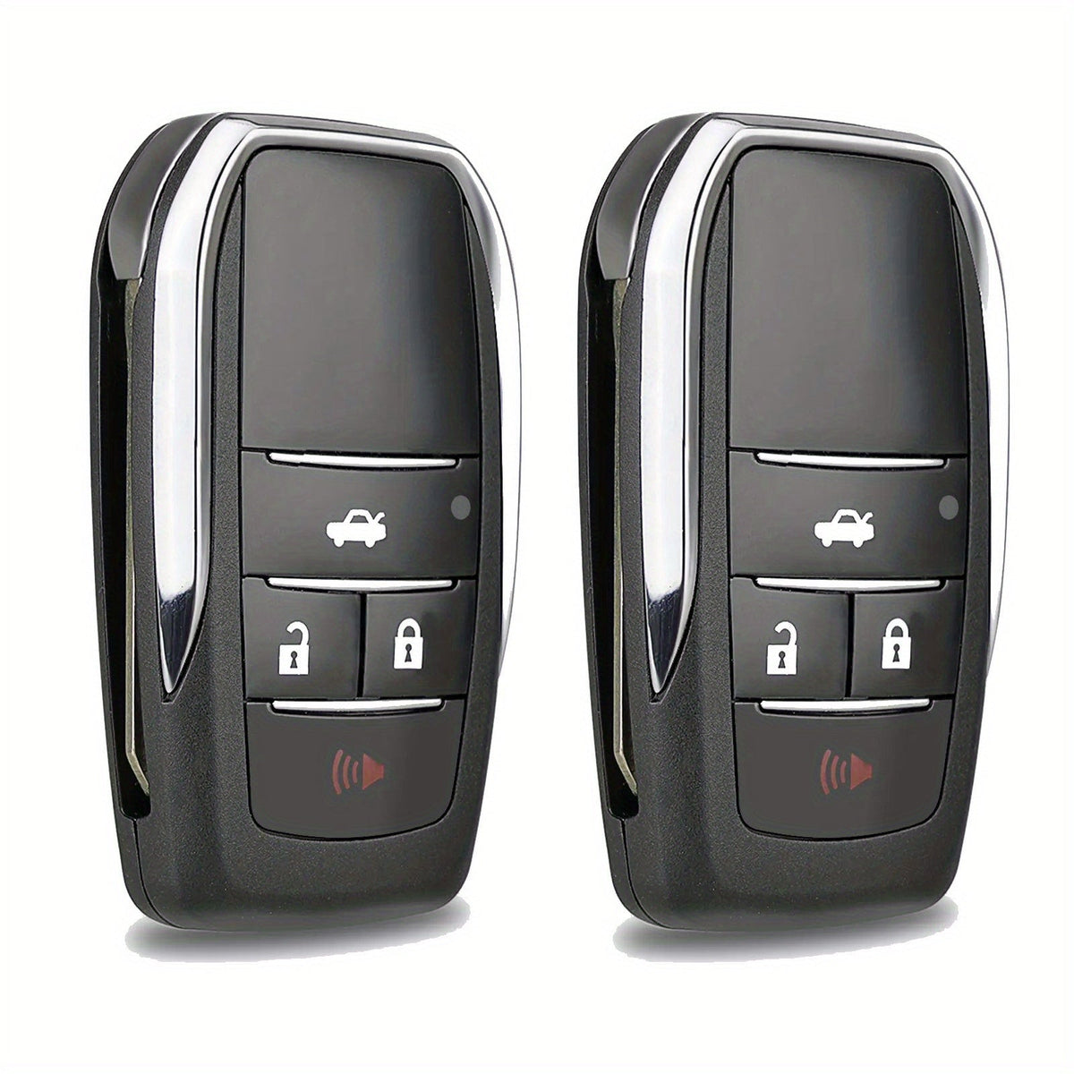 Toyota Flip Key Fob Shell Replacement 4 Button - Fits Camry Corolla Avalon Venza Scion xB 2007-2012, FCC HYQ12BBY GQ4-29T MOZB41TG, 2 Pack