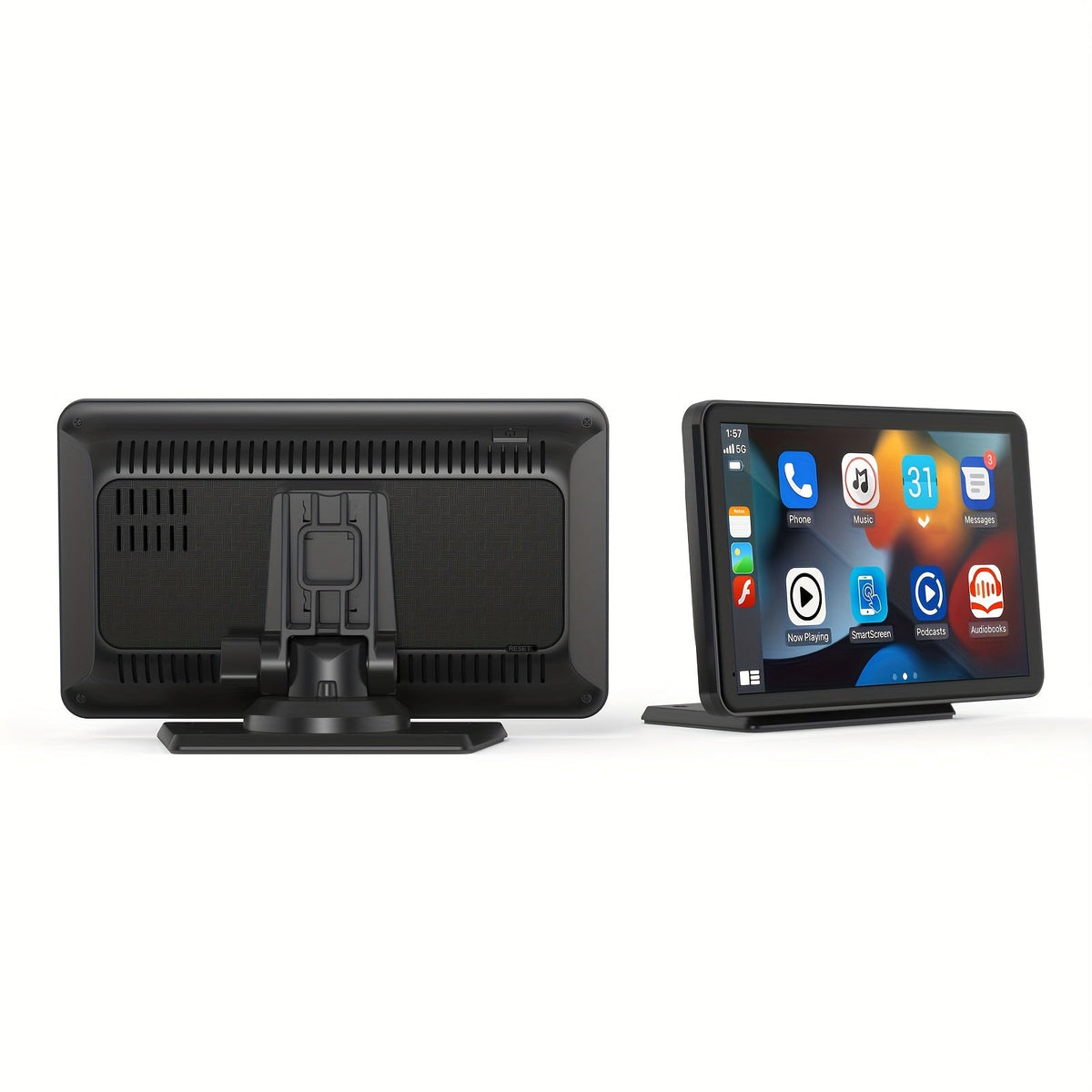 Portable Wireless CarPlay Screen 10.26" HD Touchscreen, Android Auto, Mirror Link, Backup Camera, GPS Navigation, AUX — Universal Fit