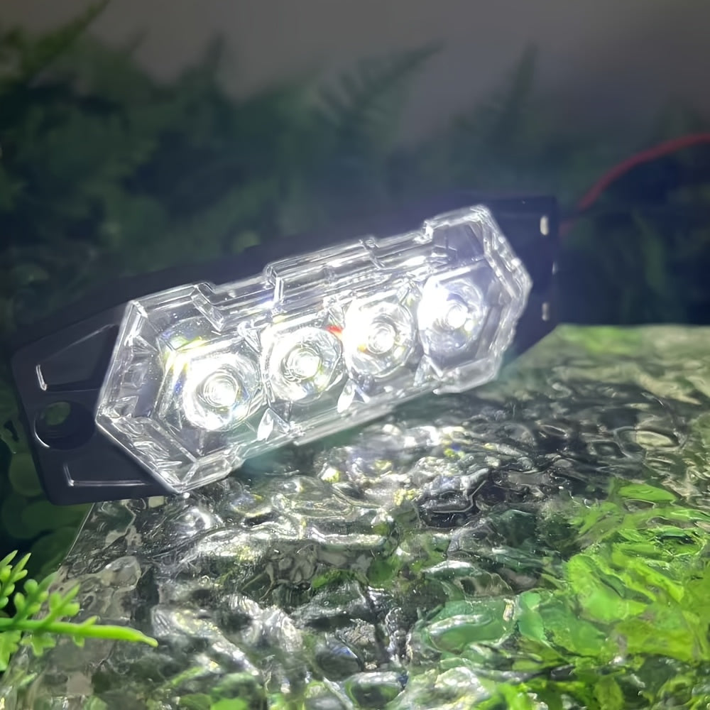 LED Off-Road Work Light 12-Pack, 12V-24V Universal Heavy-Duty LED Pods for ATV UTV Boat Bike, Amber White Red, Waterproof Auxiliary Driving Lights for Off-Road Vehicles
