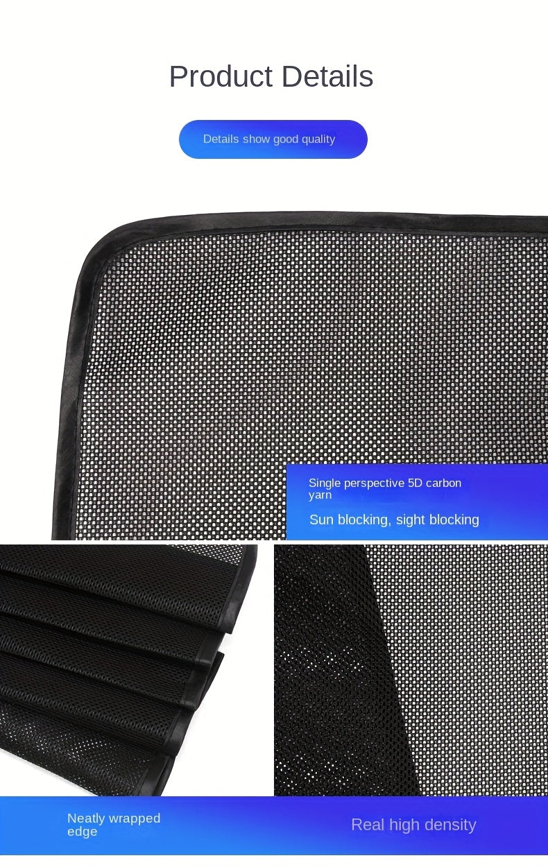 Magnetic Car Sunshade Curtains 4pcs – Black Mesh UV Protection & Heat Insulation, Easy Install on Window or Windshield