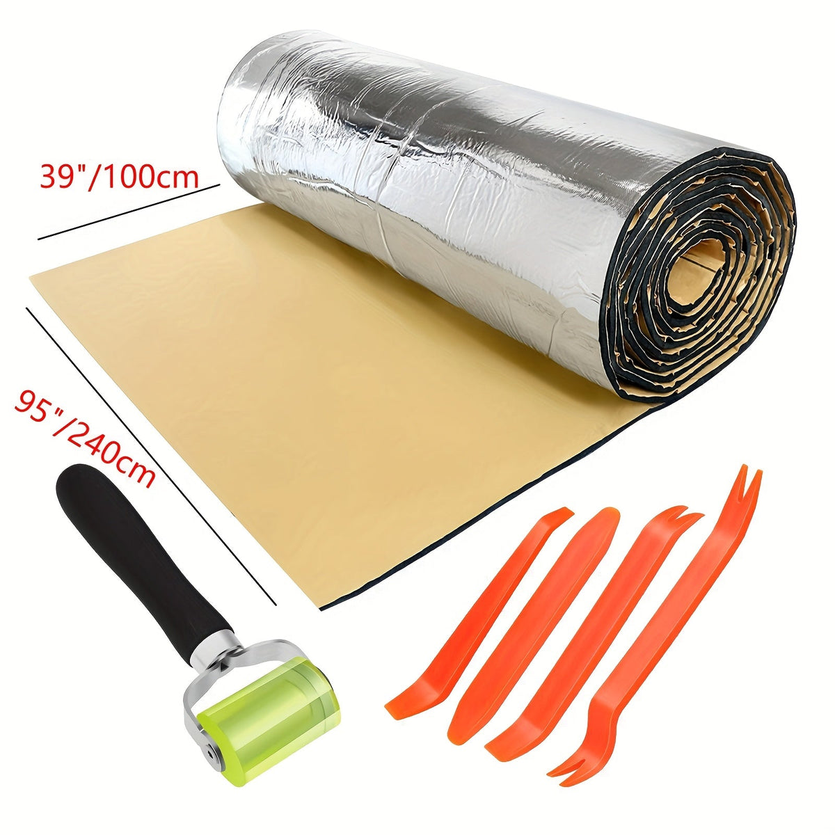 Sound Deadener Car Heat Shield Mat – Self-Adhesive Reflective Aluminum Foil Insulation, Noise & Vibration Reduction for Floor, Cab & Trunk (22 or 26 Sq Ft)