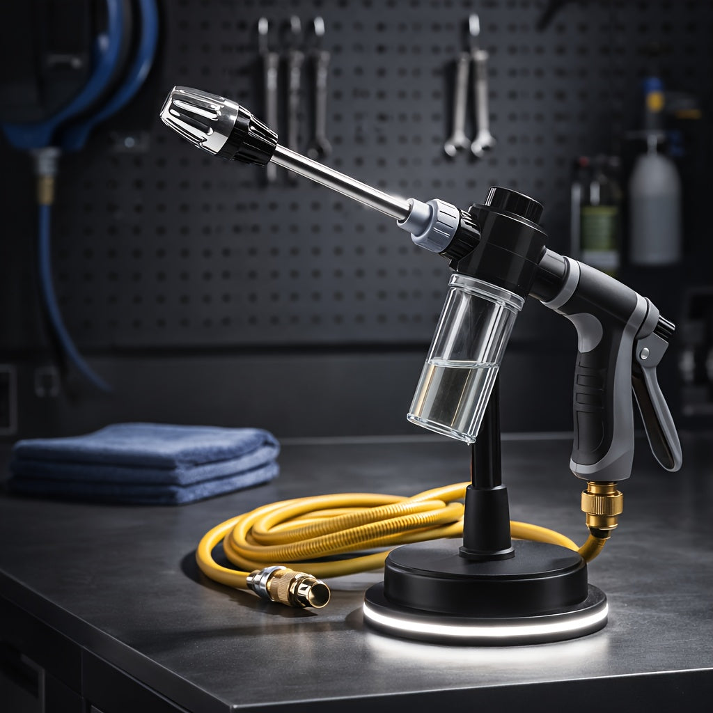 High Pressure Car Wash Gun with Adjustable Nozzle, Heavy-Duty Plastic Spray Gun for Car & Motorcycle Washing, Compatible with Standard Garden Hoses