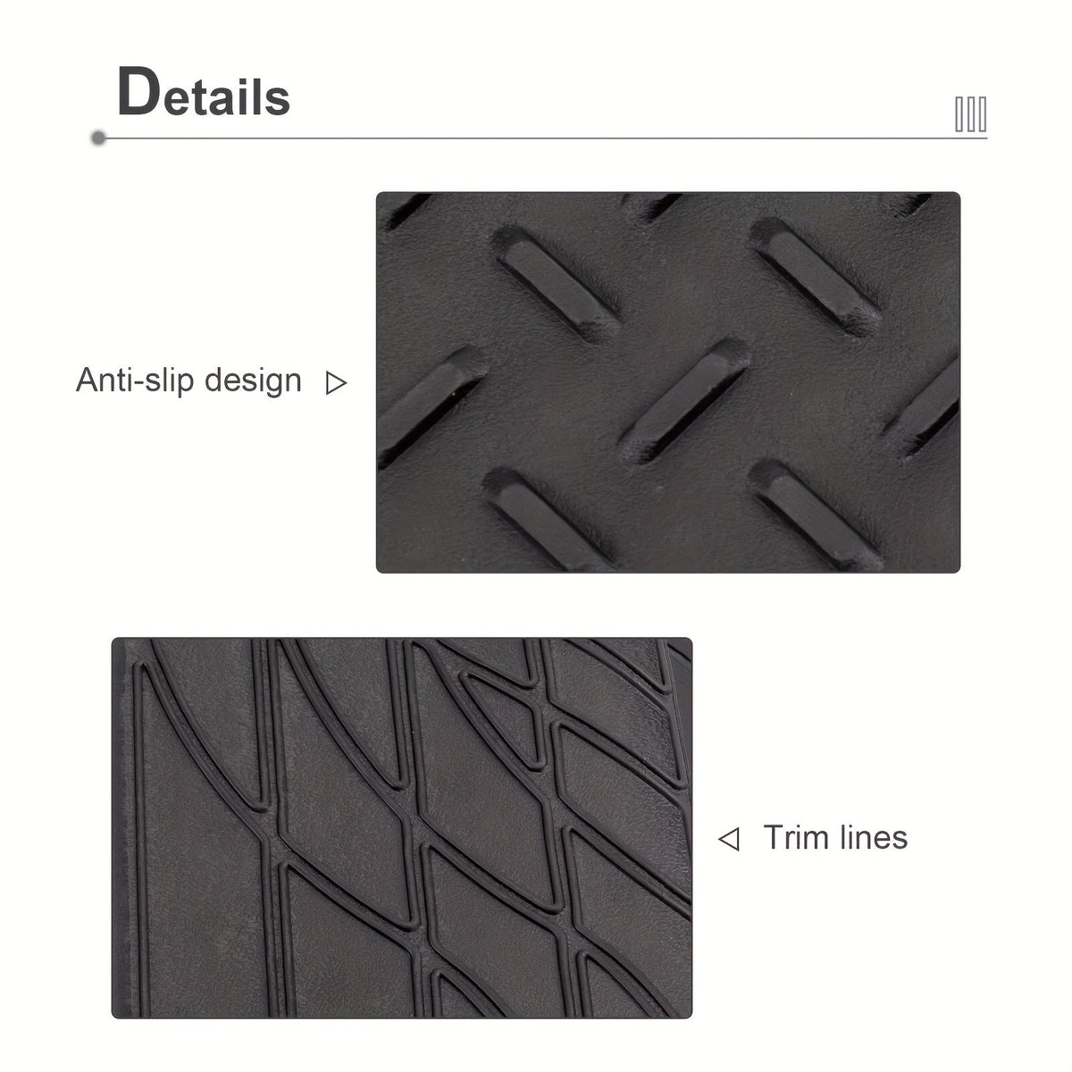 Trunk Cargo Liner Mat – Universal Trim-to-Fit, All-Weather Rubber Protection for Car, SUV & Sedan, Waterproof Seat Back Protector