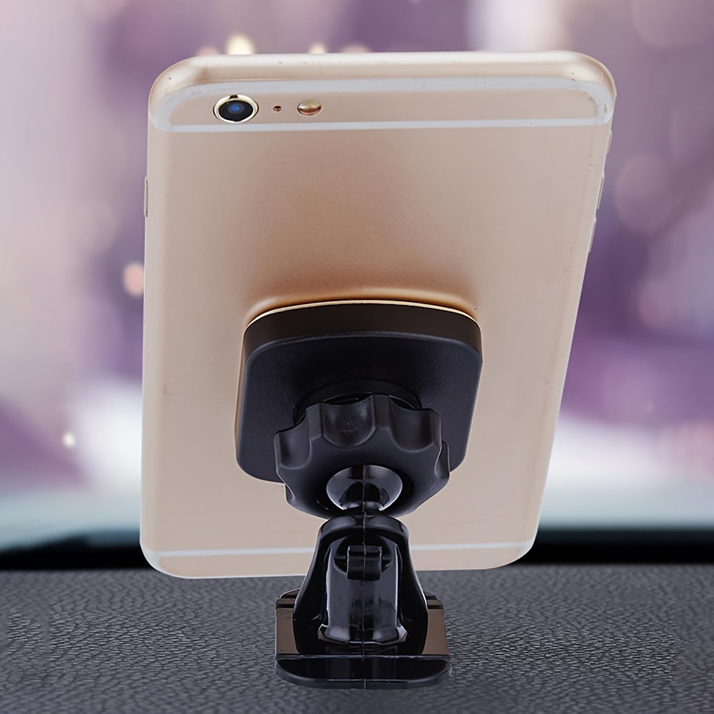 Magnetic Car Phone Holder for Dashboard & Center Console, Adhesive Mount with Strong Magnet, Adjustable Cell Phone Mount for Car, Universal Magnetic Bracket for iPhone Android Smartphones