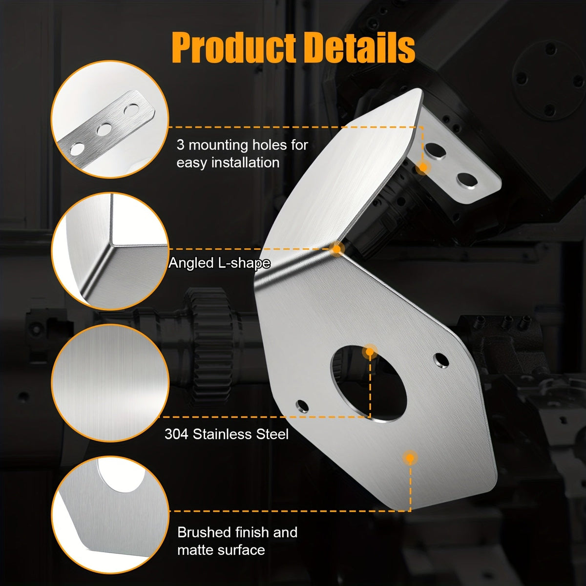 Stainless Steel Watermelon Light Brackets 2 Pack – Angled Clamp Mount Holder for Truck Mirror Turn Signal & Underglow Lights, Universal Fit