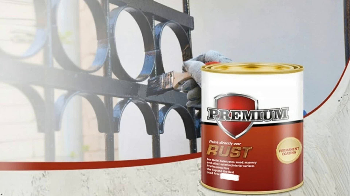 Rust Converter & Preventive Coating 35oz – Permanent Rust Remover, Anti-Rust Reformer for Automotive Metal Frames, Non-Porous Black Metallic Barrier