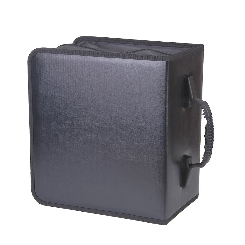 520-Slot CD DVD Holder Case PU Faux Leather – Large Capacity Disc Storage Bag with Zipper & Handle, Dust & Scratch Protection for Music, Movies & Games