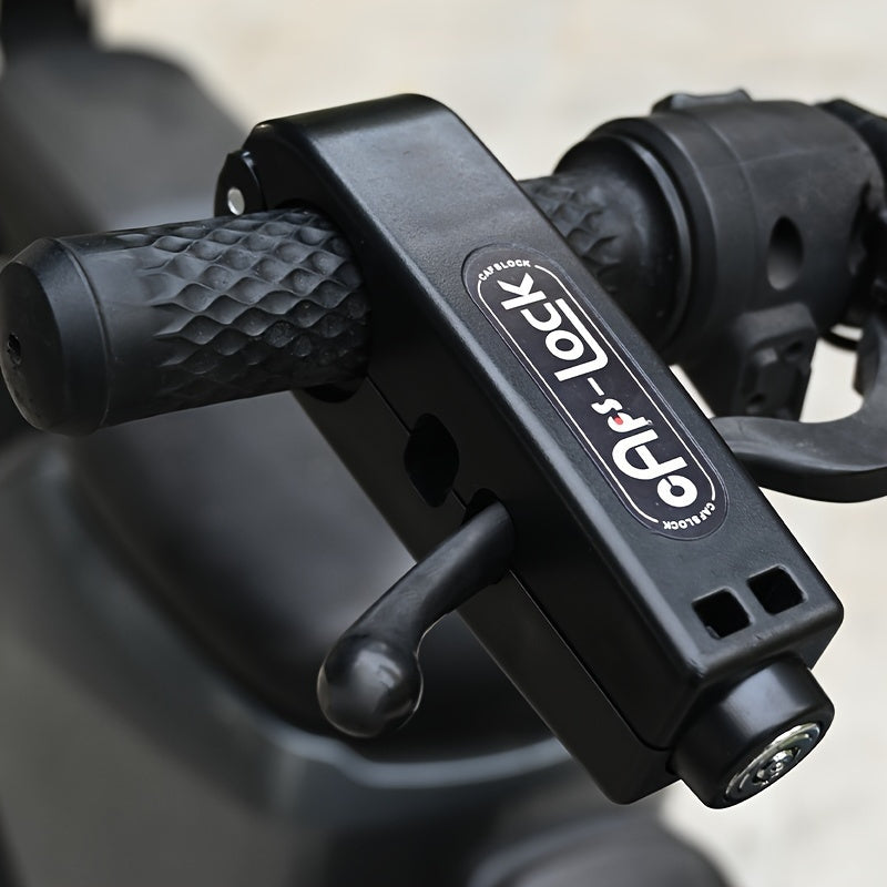 Motorcycle Handlebar Lock Anti-Theft Heavy Duty ABS Portable Security Lock with Reflective Strips for Scooter E-Bike Bicycle Universal Fit