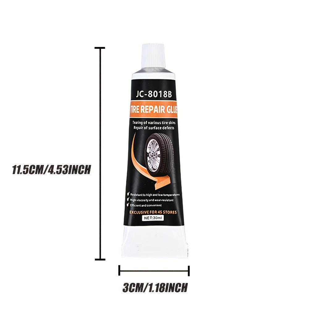 Tire Repair Adhesive Gel – Sidewall Rubber Glue Kit with Scraper & Tip | Car, Motorcycle, Bike, Truck & Tractor | 30ml / 50ml