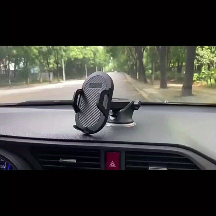 Universal Car Dashboard Phone Holder, Adjustable Viewing Angle, Hands-Free GPS Navigation Mount, ABS Grip, Compatible with All Smartphones