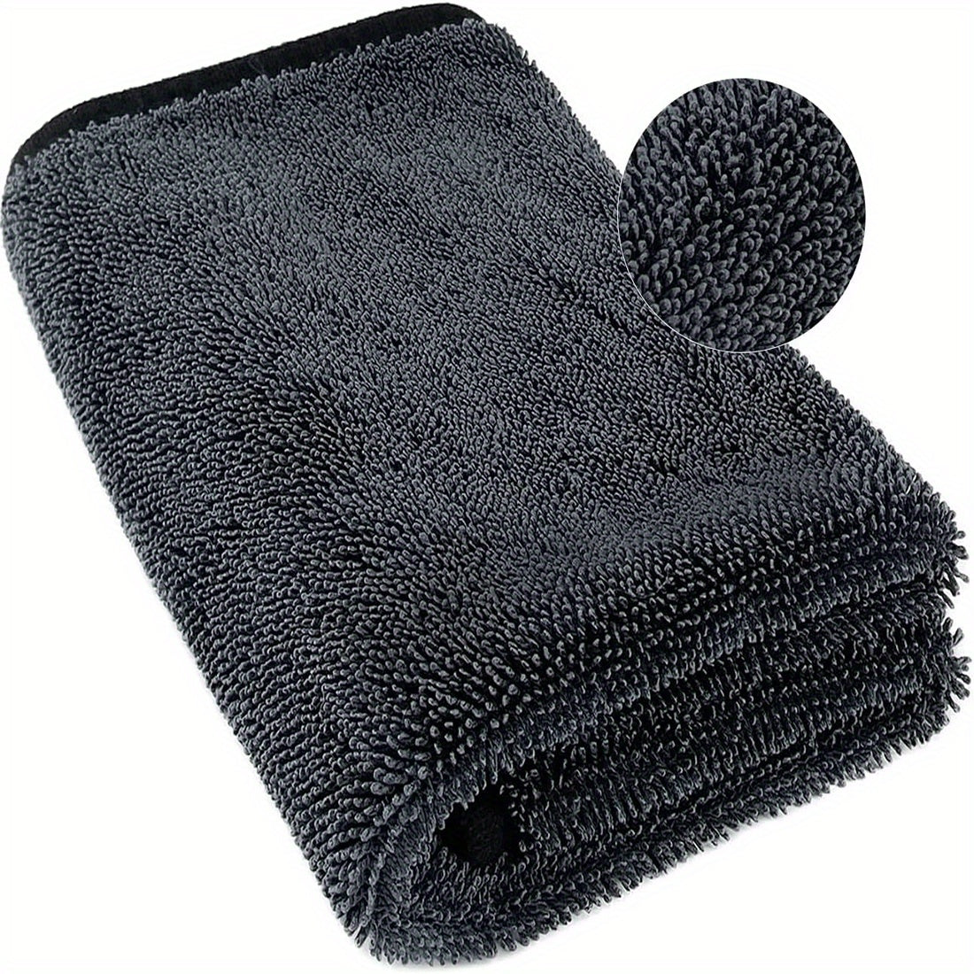 XL Twisted-Loop Microfiber Car Drying Towel 24"x35" – Super Thick, Ultra Absorbent, Lint-Free & Streak-Free Auto Detailing Cloth
