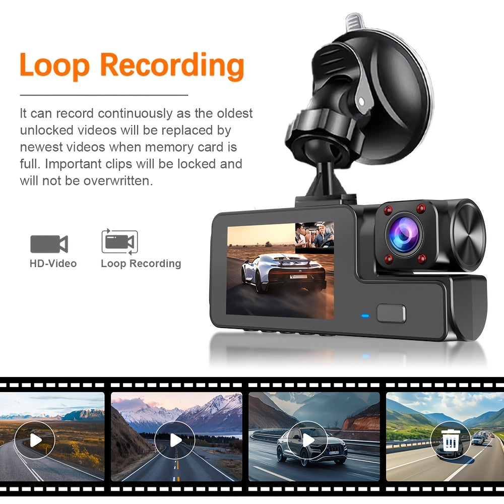 Dash Cam 1080P WiFi Dual Channel – 170° Wide Angle, Super Night Vision, Loop Recording, G-Sensor & Smartphone Remote Access