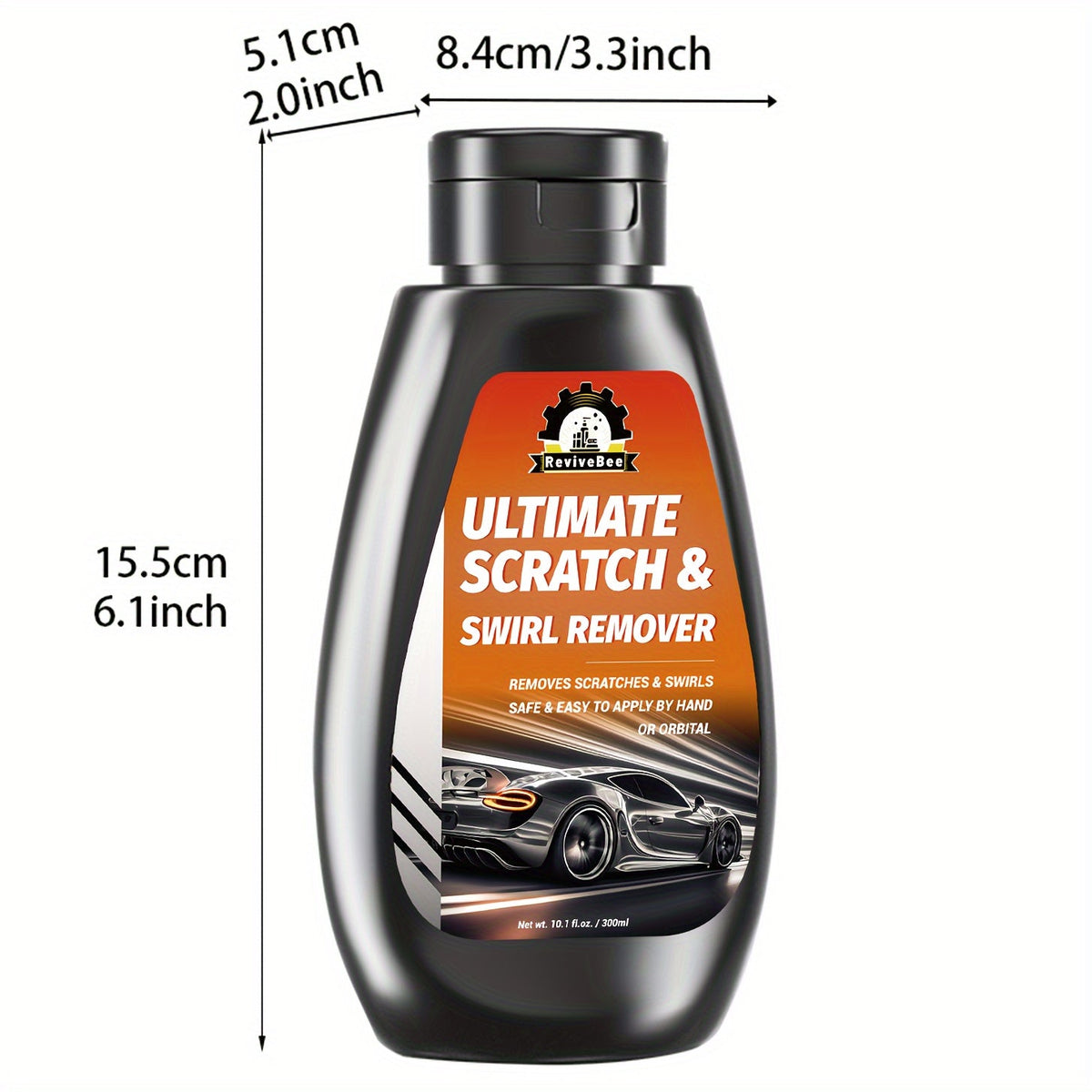 Car Scratch & Swirl Remover Polish 10.14oz – Pro-Grade Paint Cleaner for Hand or Machine Application, Restores Shine & Gloss (1, 2 or 3 Bottles)
