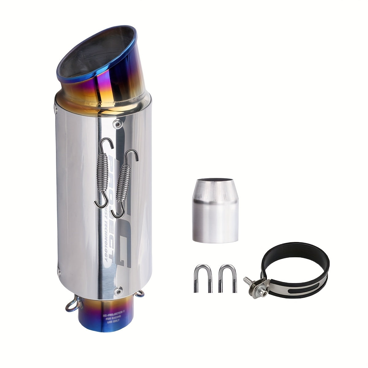 Stainless Steel Motorcycle Exhaust Pipe 51/60mm – Universal Slip-On Muffler for NMAX 125/155, Suzuki GSX650F, GSX1250, GSX650R