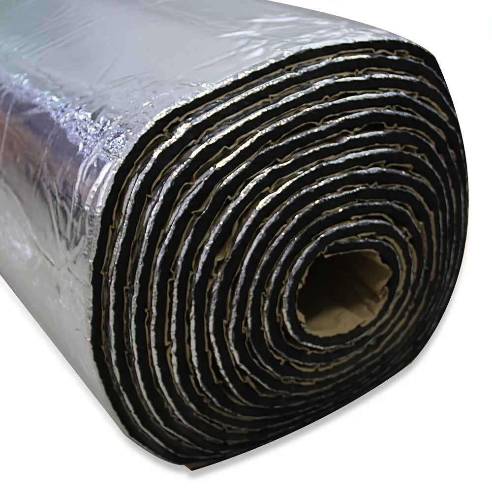 Car Hood Sound Deadener Heat Shield Mat 40"x40" (100x100cm), 5mm Self-Adhesive Engine Noise Insulation Foam with Aluminum Foil Thermal Barrier for Auto Engine Compartment