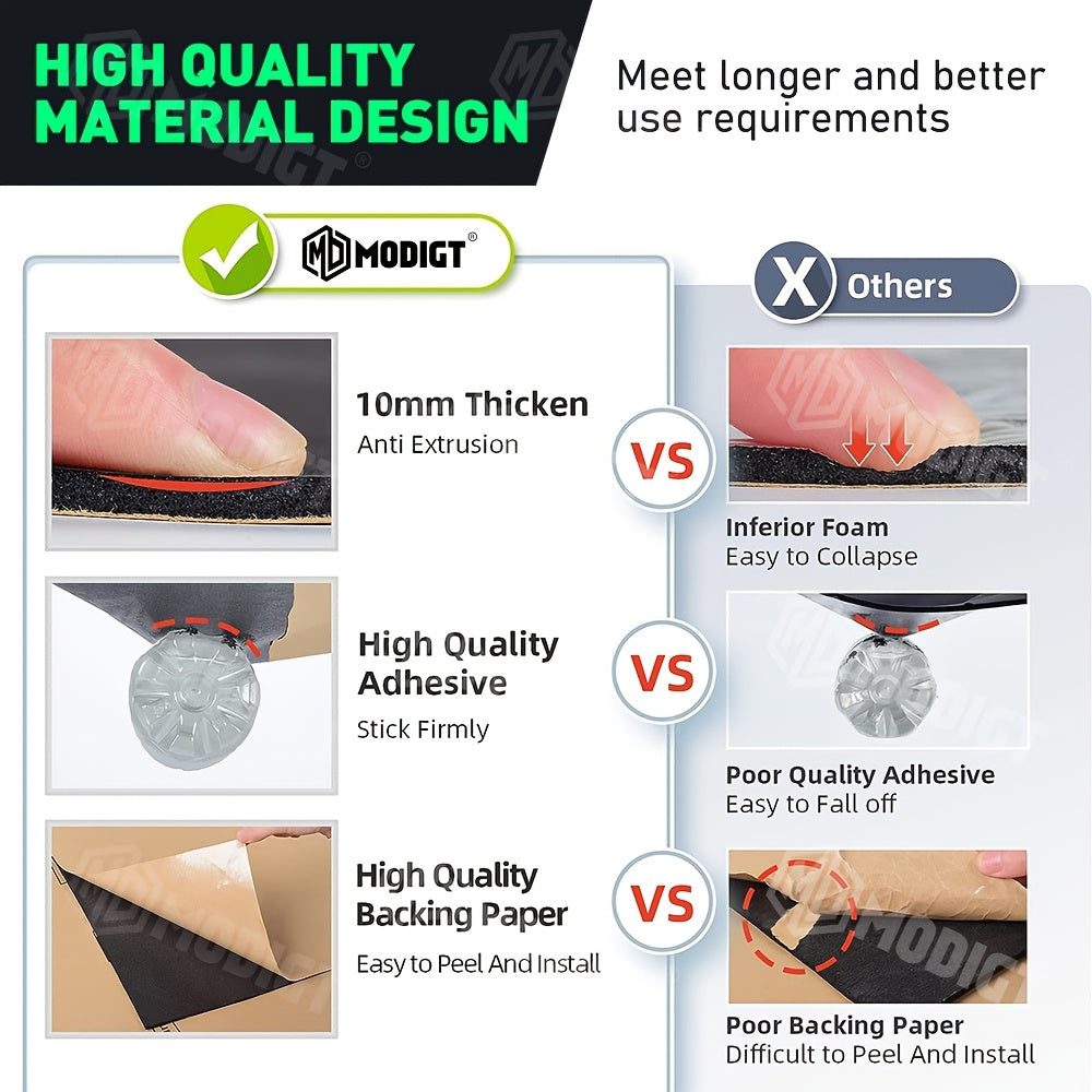 Sound Deadener Car Heat Shield Mat – Self-Adhesive Reflective Aluminum Foil Insulation, Noise & Vibration Reduction for Floor, Cab & Trunk (22 or 26 Sq Ft)