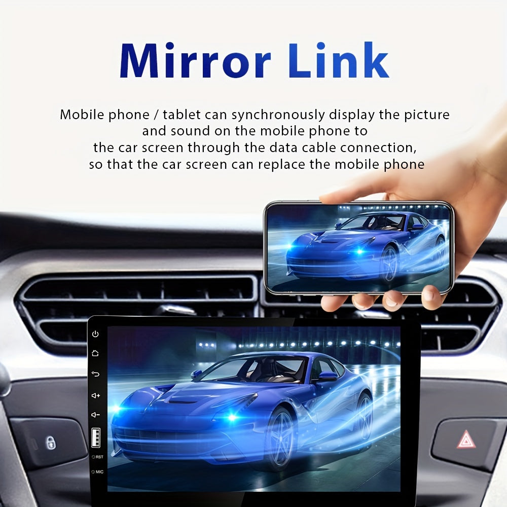 Hikity 1 DIN Car Stereo 9-Inch HD Touch Screen, MP5 Player, USB TF Card, Universal Autoradio Multimedia — Optional Rear View Camera